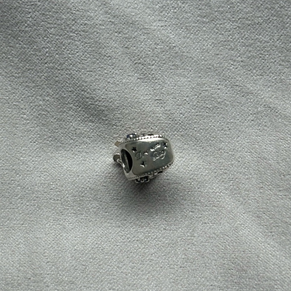 Star & Crescent Moon Charm in Sterling Silver - Picture 5 of 5